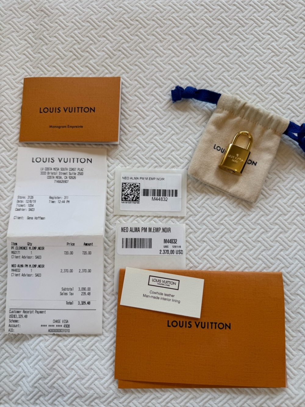 Louis Vuitton Noir Empreinte Neo Alma PM - Authentic. Excellent condition - Picture 14 of 15